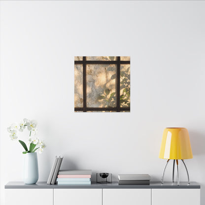 Golden Hour Shoji Screen Canvas Art - Japandi Mono No Aware