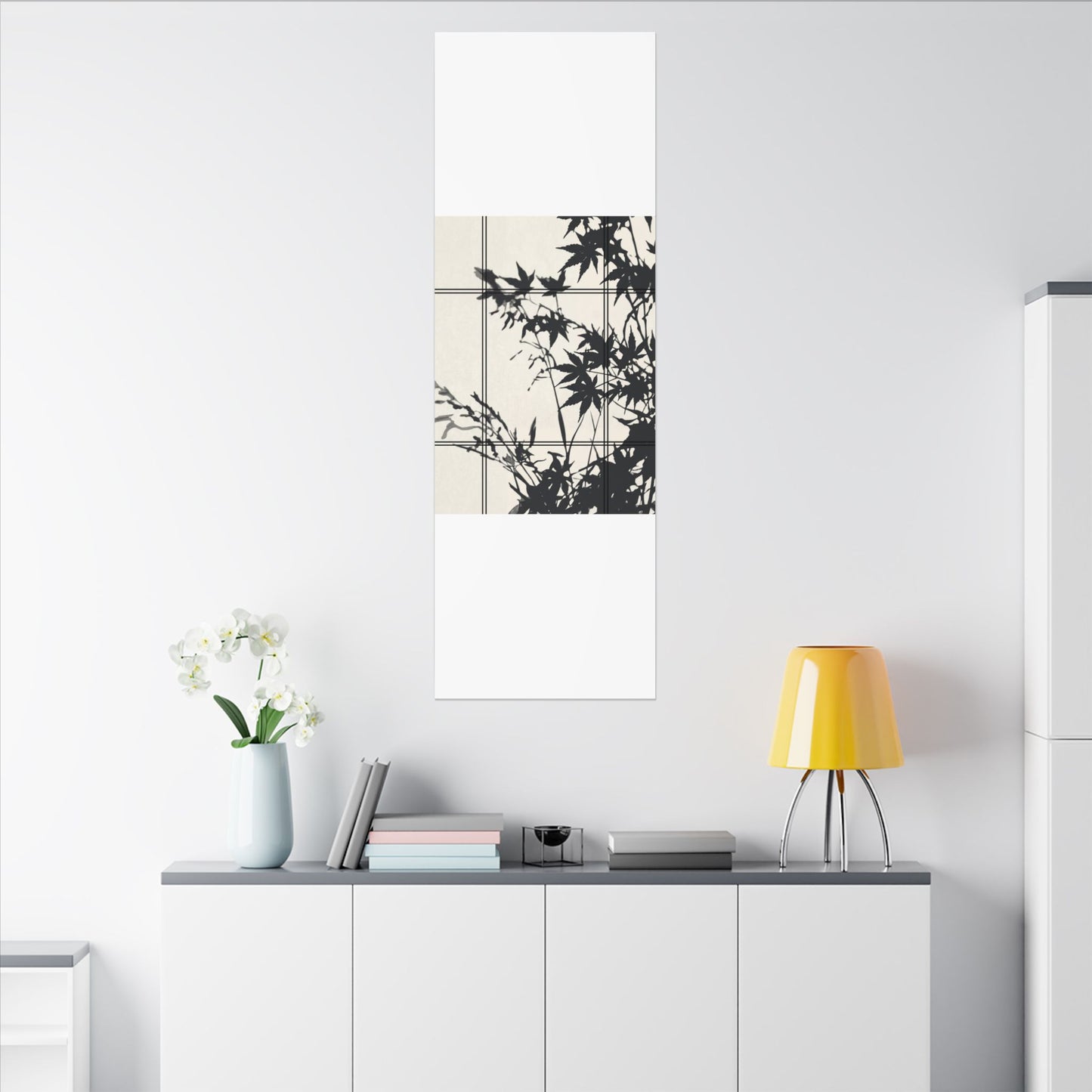 Shoji Screen Canvas Art | Summer Japandi Minimal Line Art