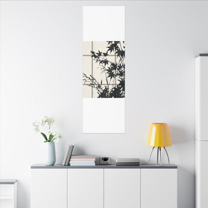 Shoji Screen Canvas Art | Summer Japandi Minimal Line Art