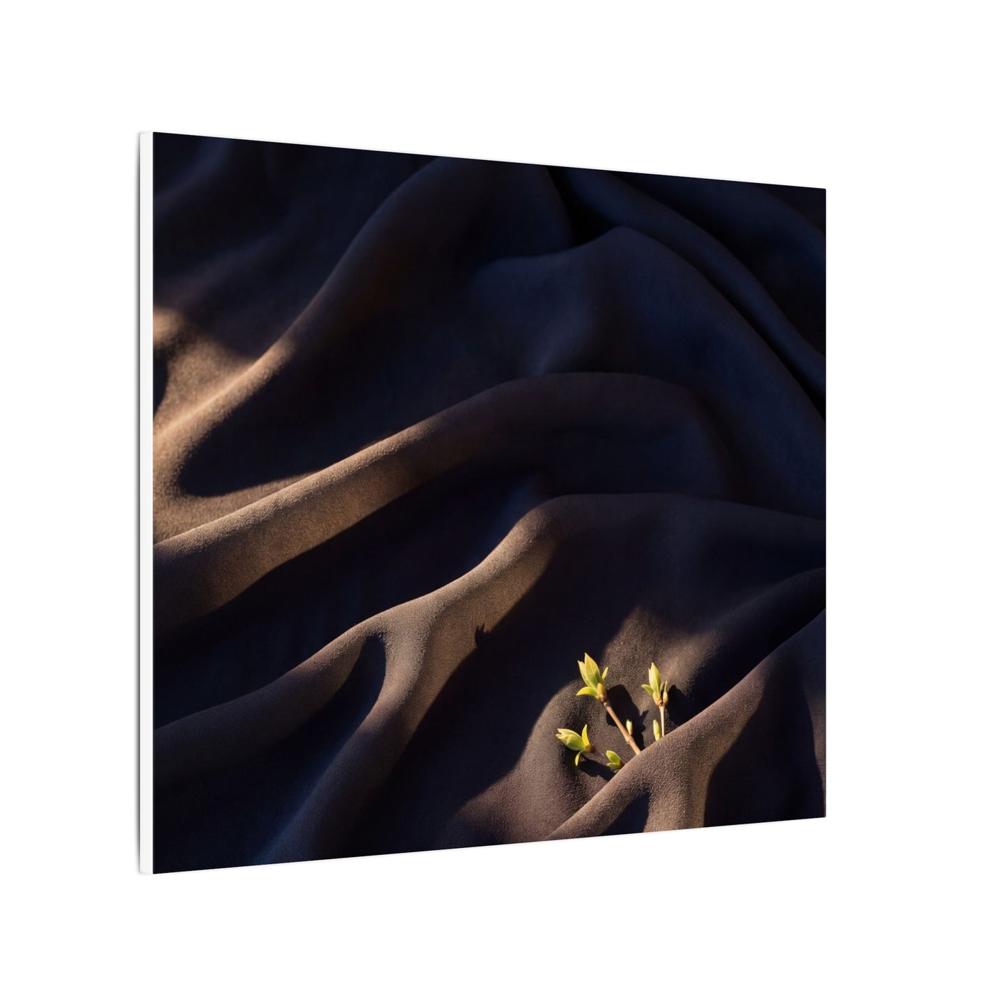 Silk Drape Shadow Zen Canvas Art | Luxurious Dark Japandi Art