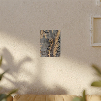 Fern Unfurling Canvas Art | Winter Japandi Japanese Pattern Art