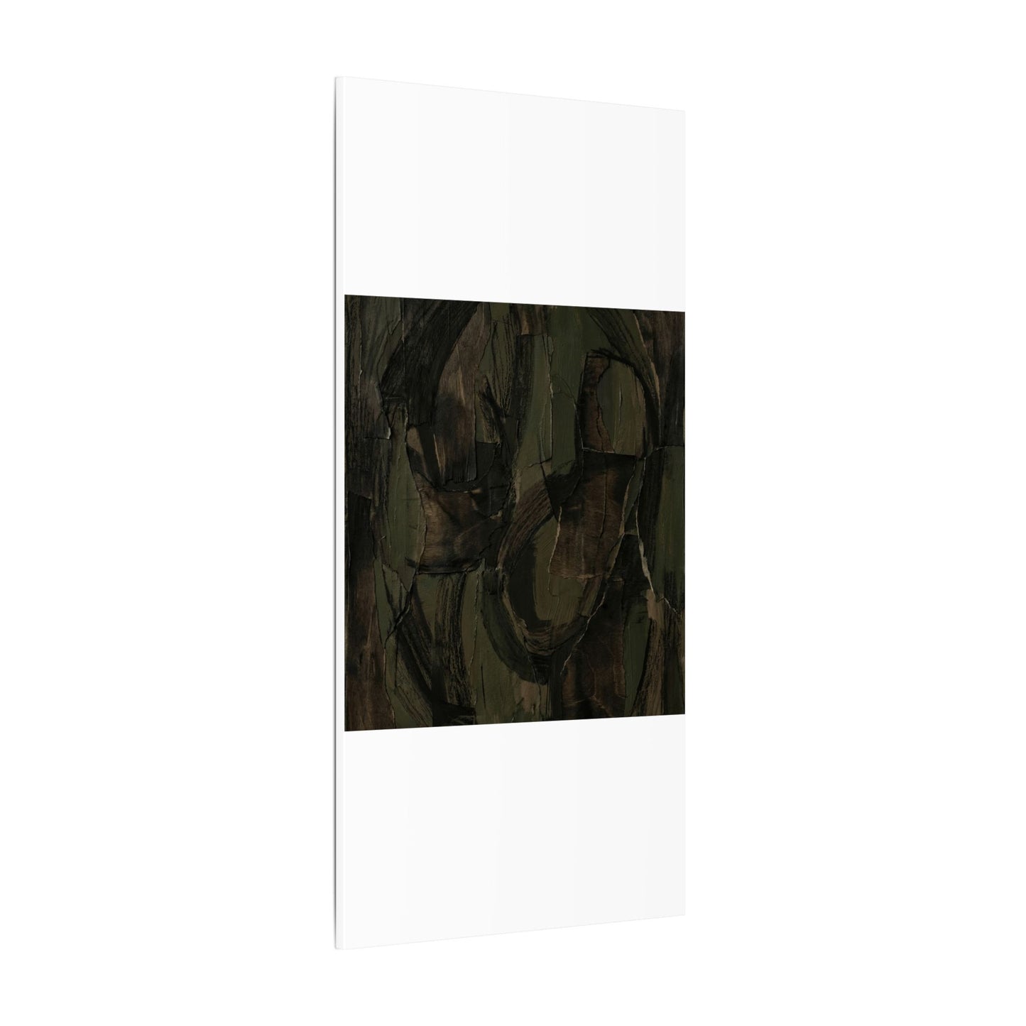 Mixed Media Dark Japandi Textured Canvas Art