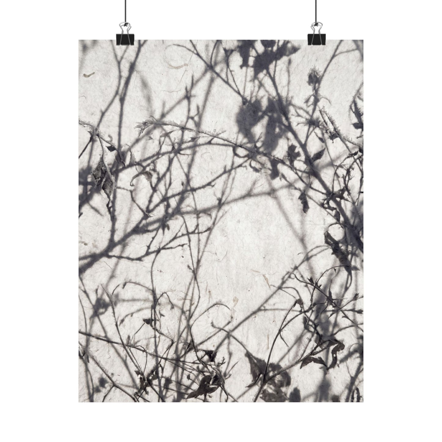 Shadow Play Wall Art Print | Winter Japandi Japanese Pattern Art