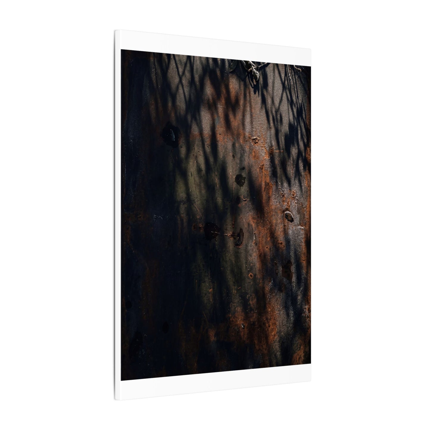 Rust Patina Shadow Zen Canvas Art | Luxurious Dark Japandi Art