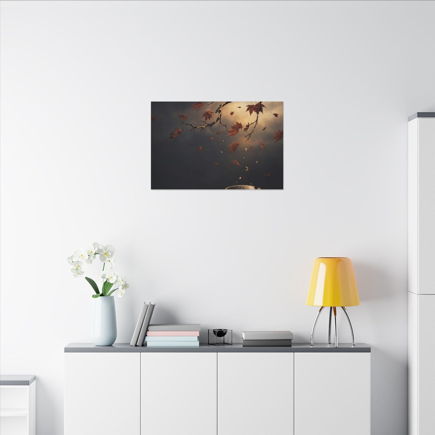 Moonlit Garden Gold Repair Canvas Art | Beautiful Kintsugi Art