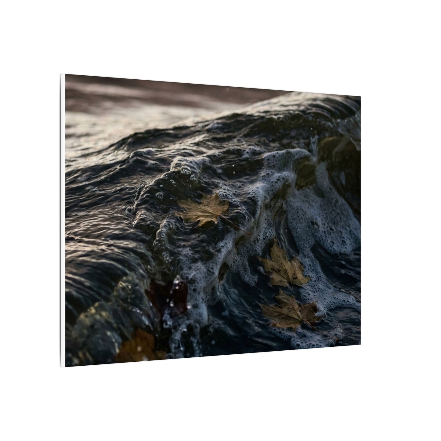 Dark Japandi Ocean Wave in Dawn | Moody Minimal Canvas Art