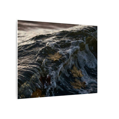 Dark Japandi Ocean Wave in Dawn | Moody Minimal Canvas Art
