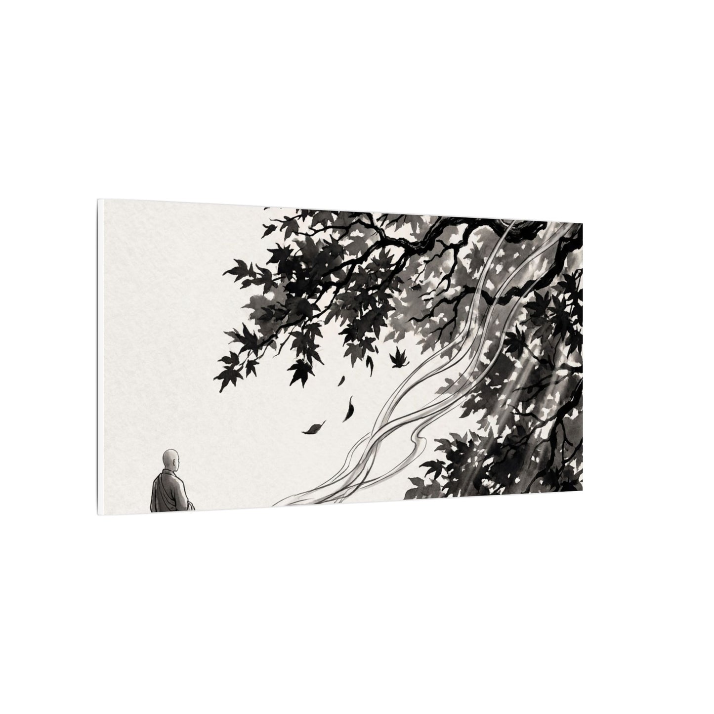 Serene Incense Smoke Canvas Art - Ukiyo E Inspired Zen