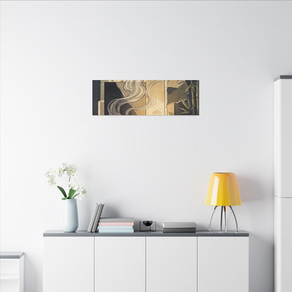 Tranquil Incense Smoke Canvas Art - Ukiyo E Inspired Zen