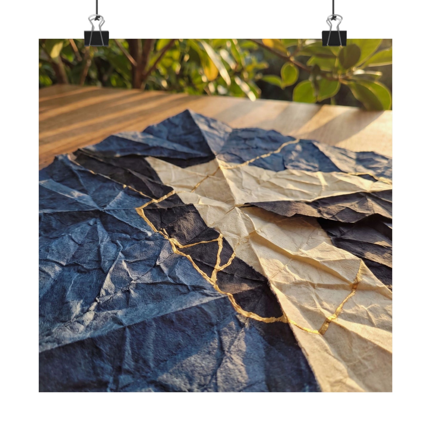Paper Fold Summer Wall Art Print | Kintsugi Beautiful Design Art Print