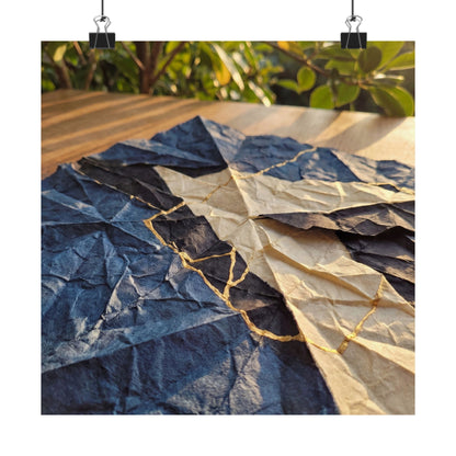 Paper Fold Summer Wall Art Print | Kintsugi Beautiful Design Art Print