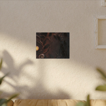 Dried Flowers Canvas Art | Winter Dark Japandi Moody Minimal Art