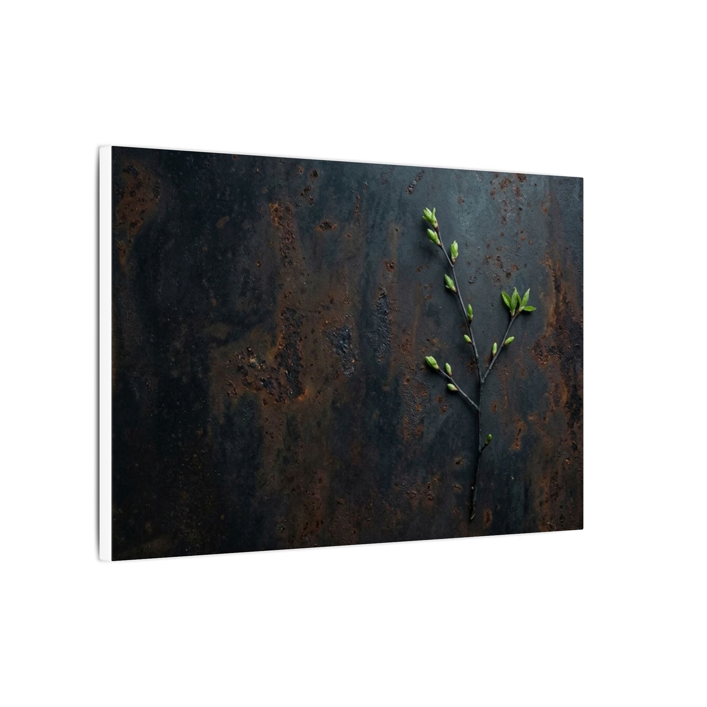 Rust Patina Moody Minimal Canvas Art | Moody Dark Japandi Art