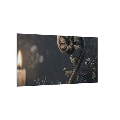 Candlelight Fern Unfurling Canvas Art - Japandi Ma