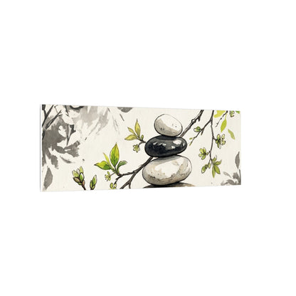 Spring River Stones Japanese Pattern Canvas Art | Elegant Decor