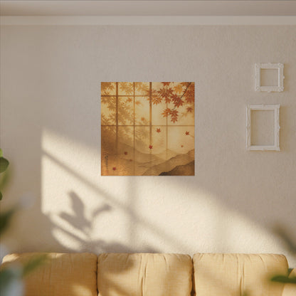 Shoji Screen Texture Canvas Art | Earthy Japandi Art