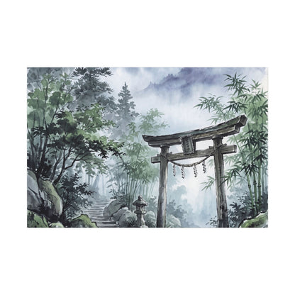 Moonlight Torii Gate Canvas Art - Zen Fukinsei