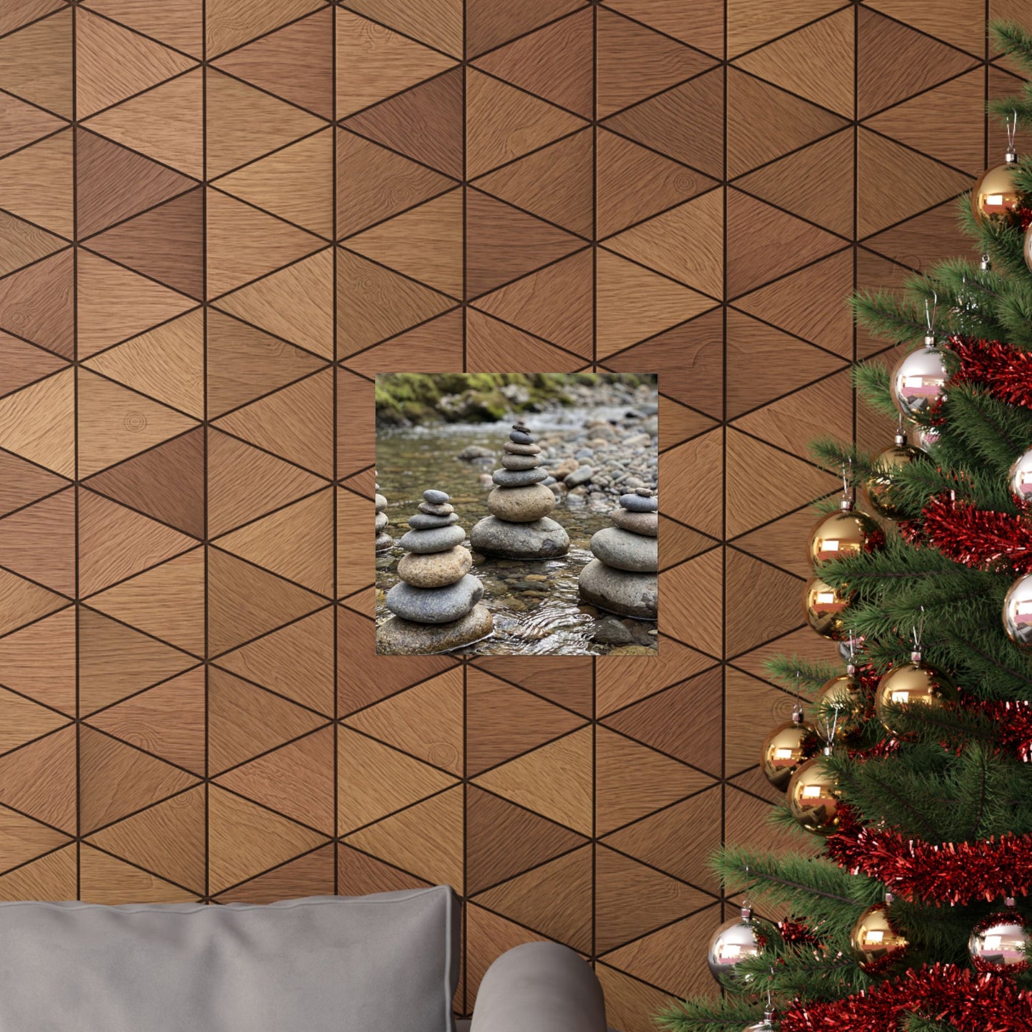 Bamboo Grove Winter Wall Art Print | Zen Peaceful Design