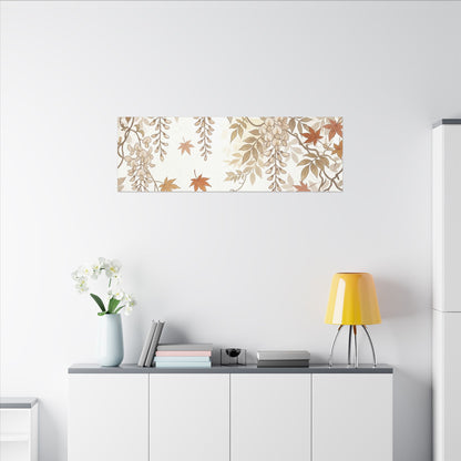 Shibui Wisteria Canvas Art - Japandi Japanese Pattern