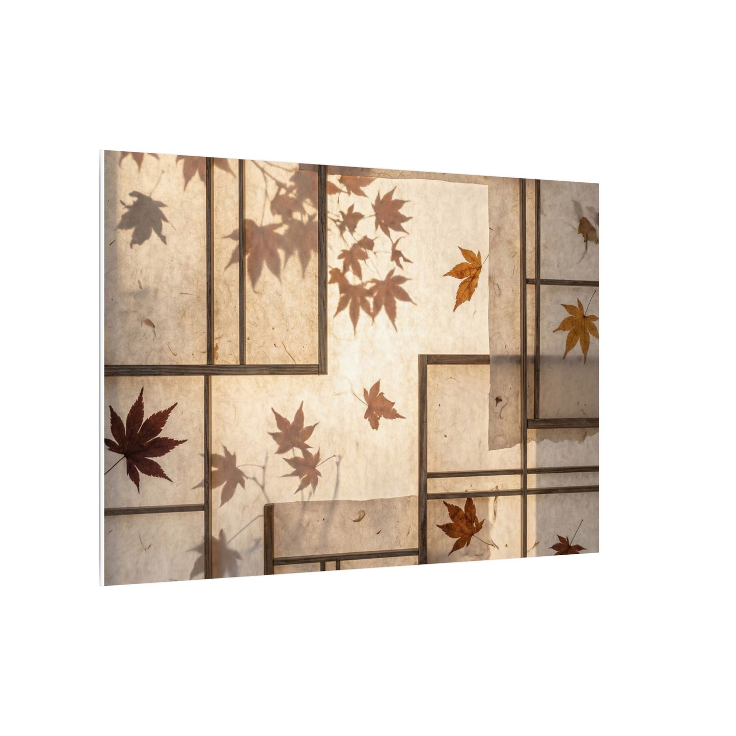 Shoji Screen Japanese Pattern Canvas Art | Neutral Japandi Art