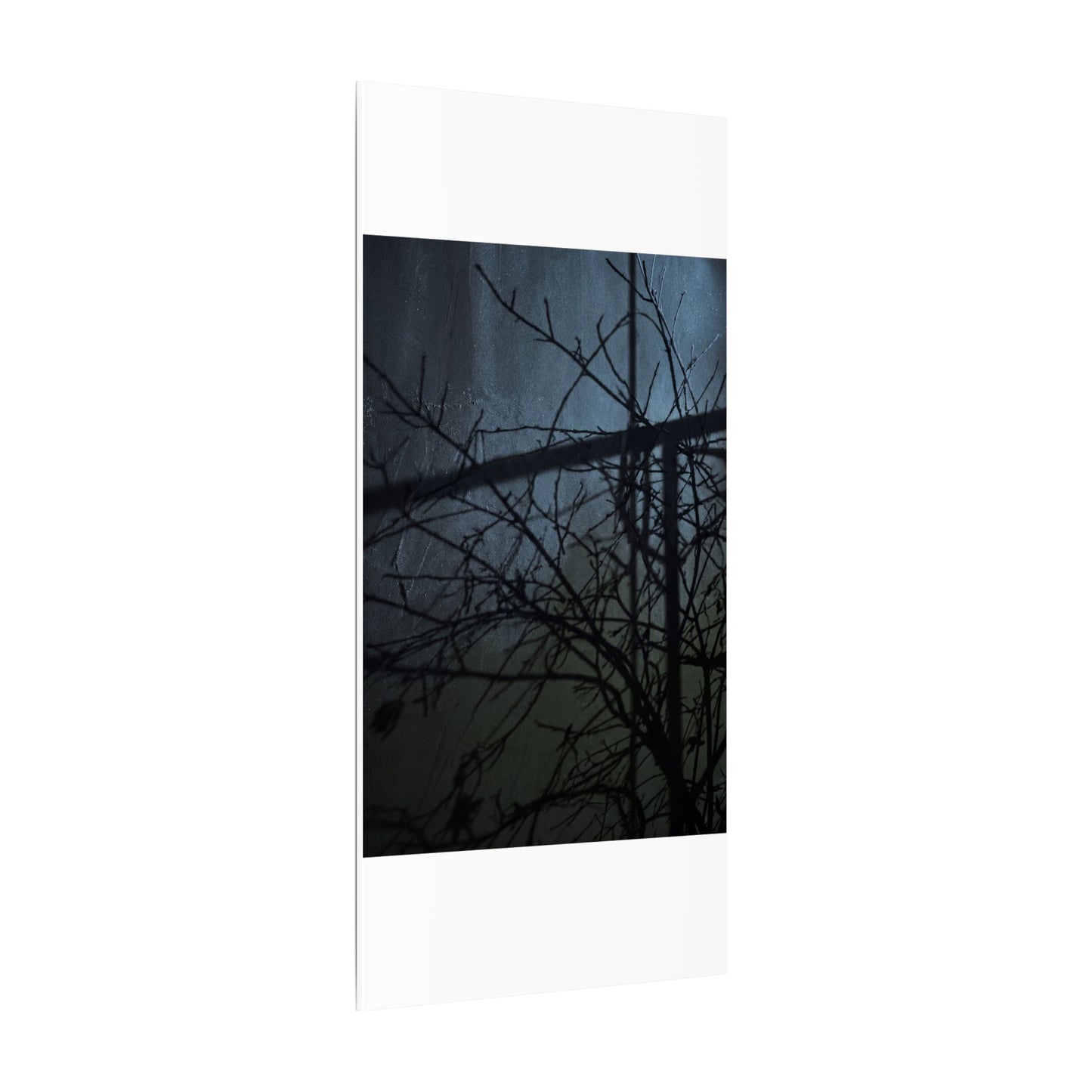 Moonlight Shadow Play Canvas Art - Dark Japandi Shibui