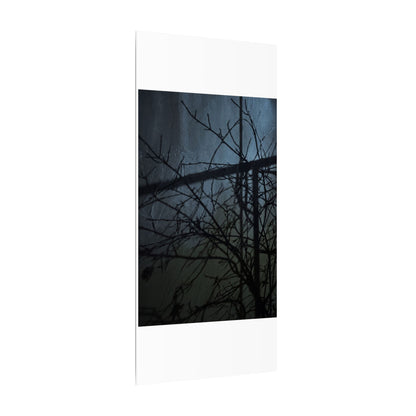 Moonlight Shadow Play Canvas Art - Dark Japandi Shibui
