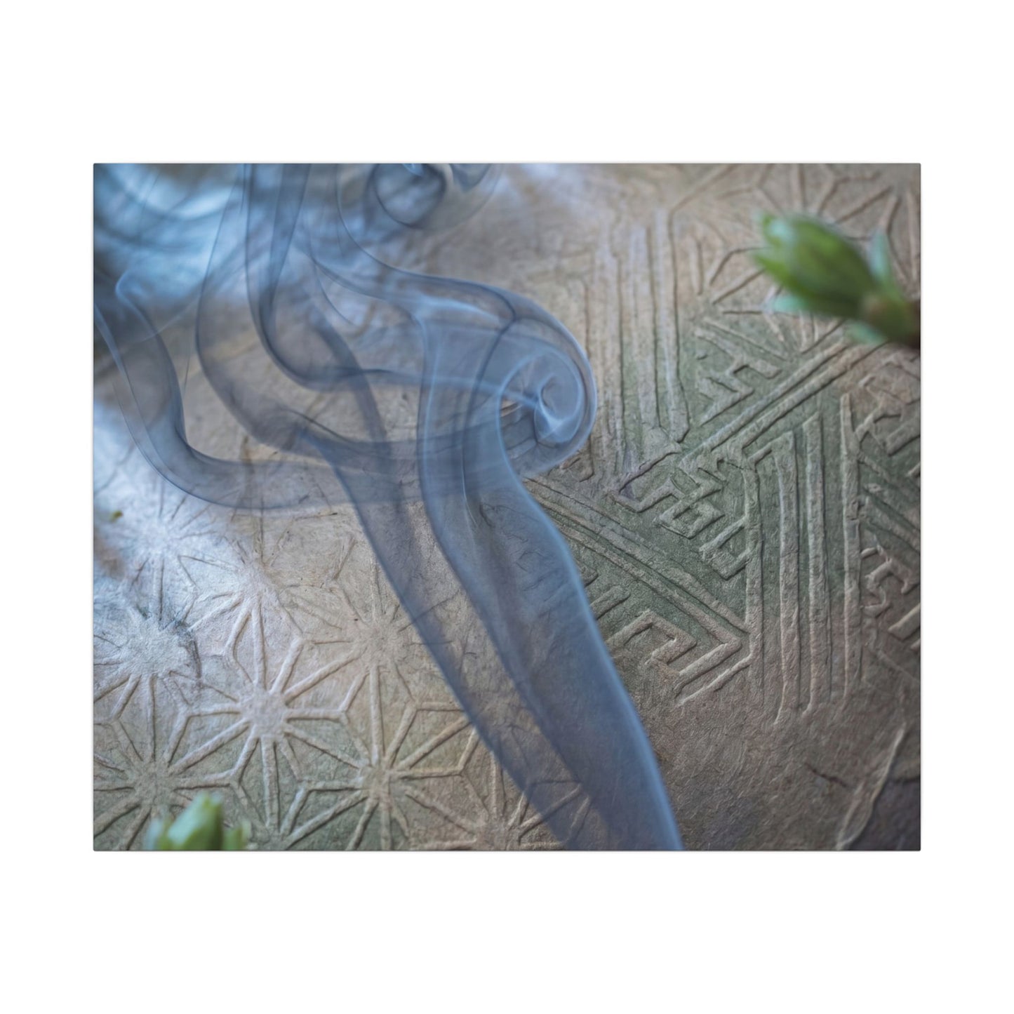 Spring Incense Smoke Japanese Pattern Canvas Art | Neutral Decor