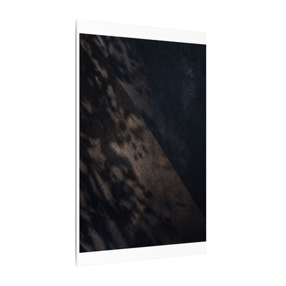 Shadow Play Winter Canvas Art | Dark Japandi Moody Design
