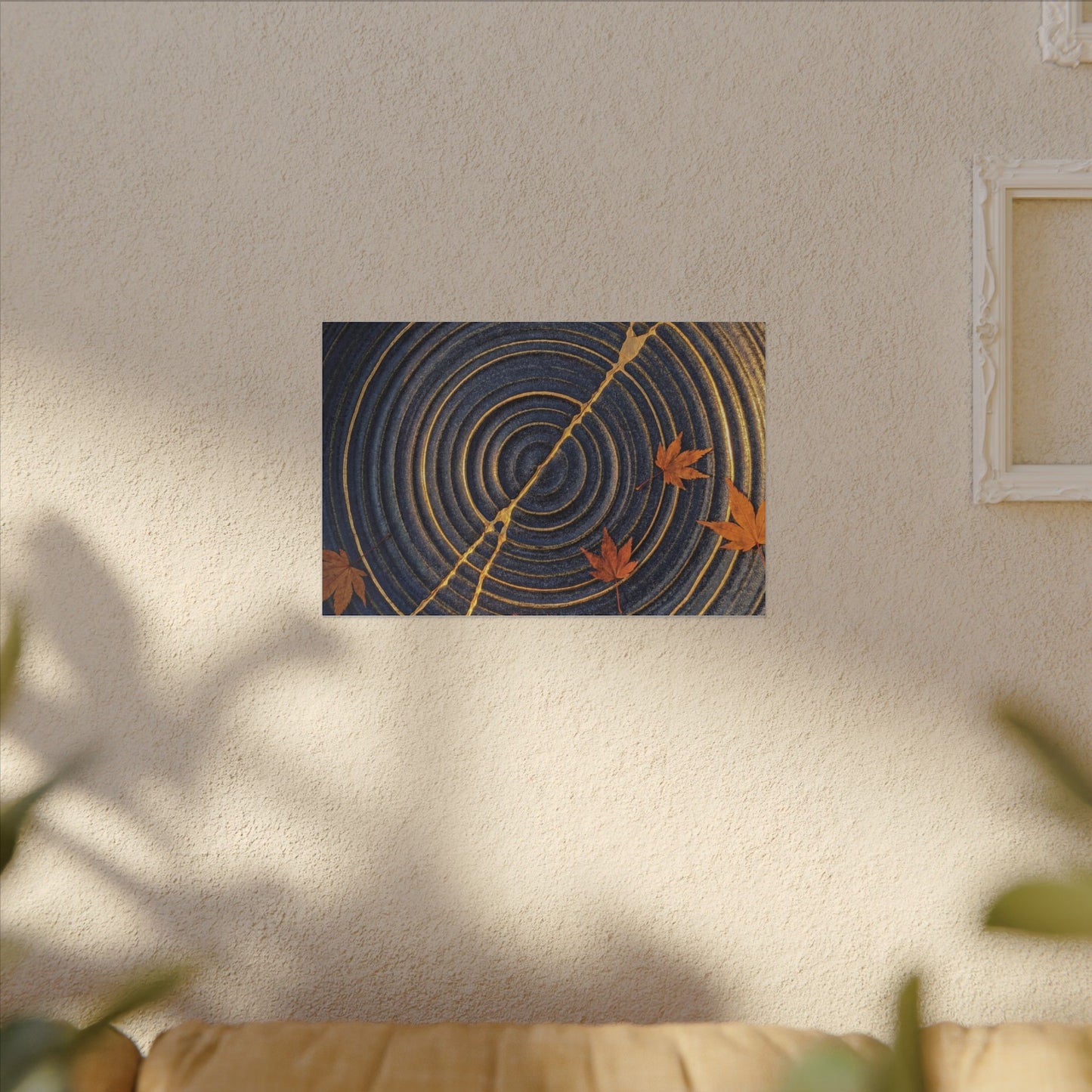 Water Ripple Gold Repair Canvas Art | Healing Kintsugi Art