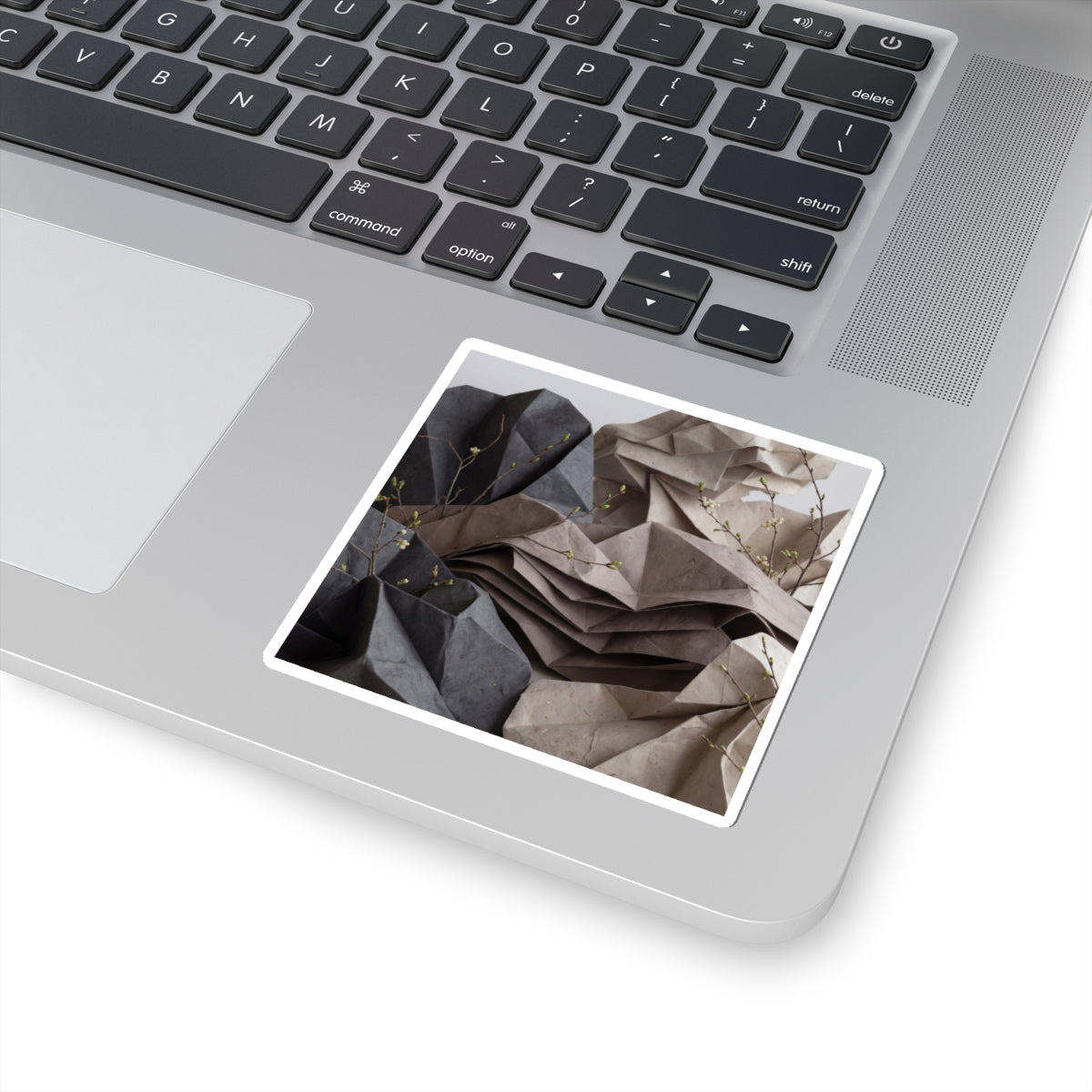 Paper Fold Spring Sticker | Japandi Elegant Design
