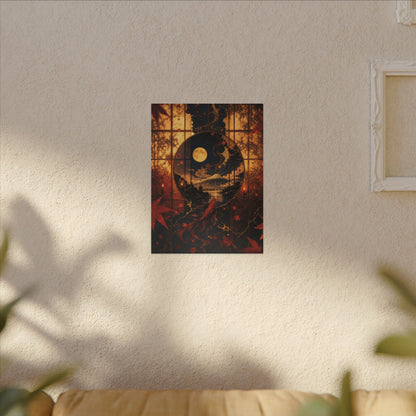 Beautiful Shoji Screen Canvas Art - Gold Vein Kintsugi