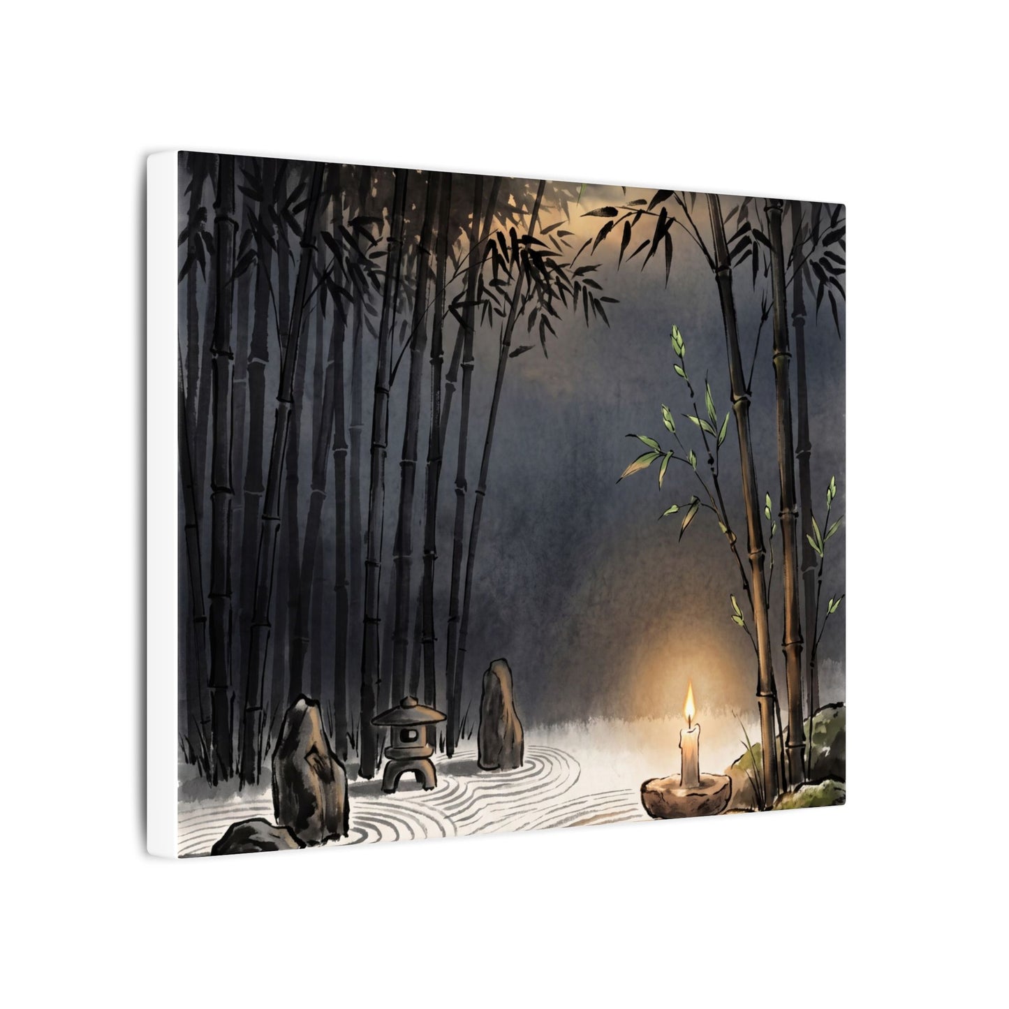 Tranquil Bamboo Grove Canvas Art - Karesansui Zen