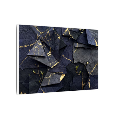 Beautiful Paper Fold Canvas Art - Crackle Gold Kintsugi