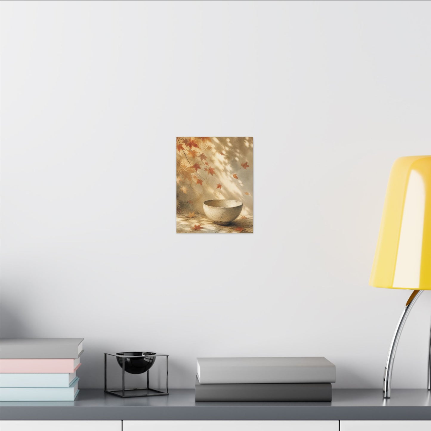 Japandi Ceramic Bowl in Dappled | Watercolor Canvas Art