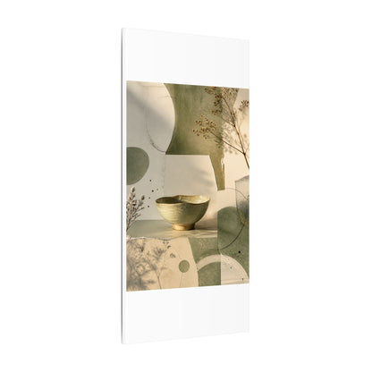 Warm Ceramic Bowl Canvas Art - Minimal Line Japandi
