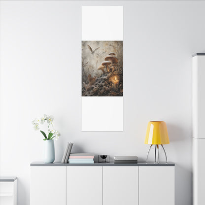 Wild Mushrooms Texture Canvas Art | Elegant Japandi Art