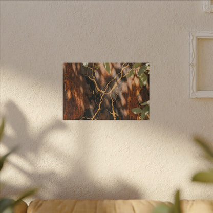 Kanso Rust Patina Canvas Art - Kintsugi Gold Vein