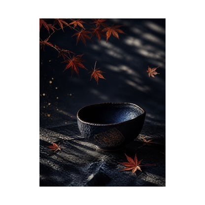 Datsuzoku Ceramic Bowl Wall Art Print - Dark Japandi Moody Minimal