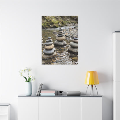 Bamboo Grove Winter Canvas Art | Zen Serene Design