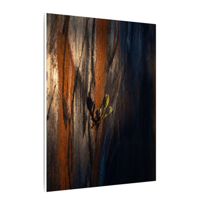 Rust Patina Charcoal Ink Canvas Art | Moody Dark Japandi Art