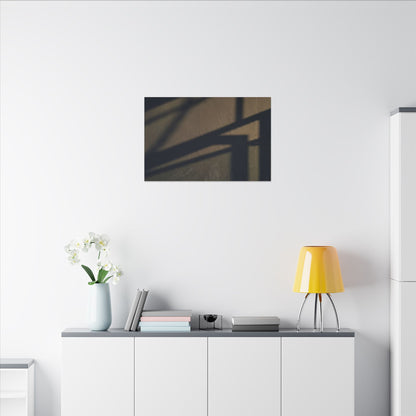Sophisticated Shadow Play Canvas Art - Moody Minimal Dark Japandi