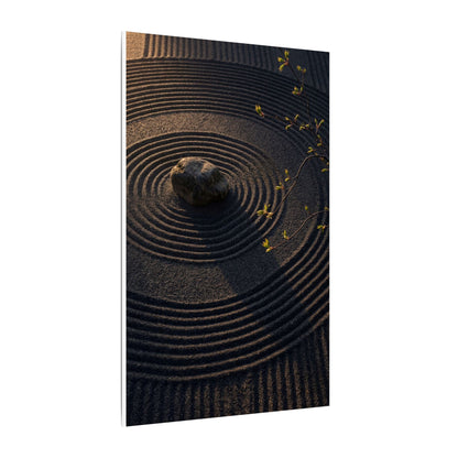 Rock Garden Shadow Zen Canvas Art | Bold Dark Japandi Art