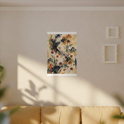 Golden Hour Ink Brushstroke Canvas Art - Zen Shibui