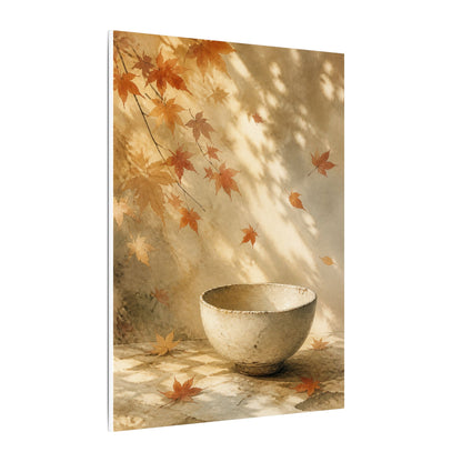 Japandi Ceramic Bowl in Dappled | Watercolor Canvas Art