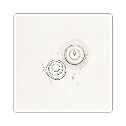 River Stones Winter Sticker | Japandi Earthy Design