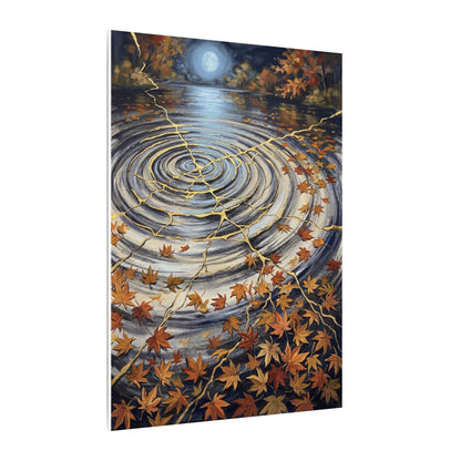Moonlight Water Ripple Canvas Art - Kintsugi Fukinsei