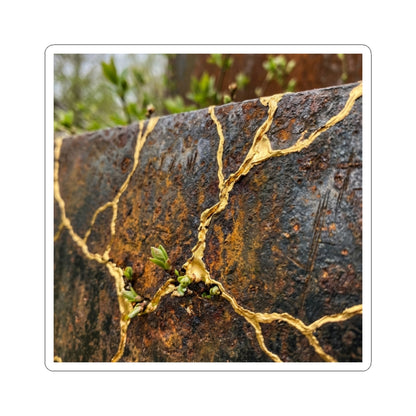 Kintsugi Rust Patina in Overcast | Gold Repair Sticker