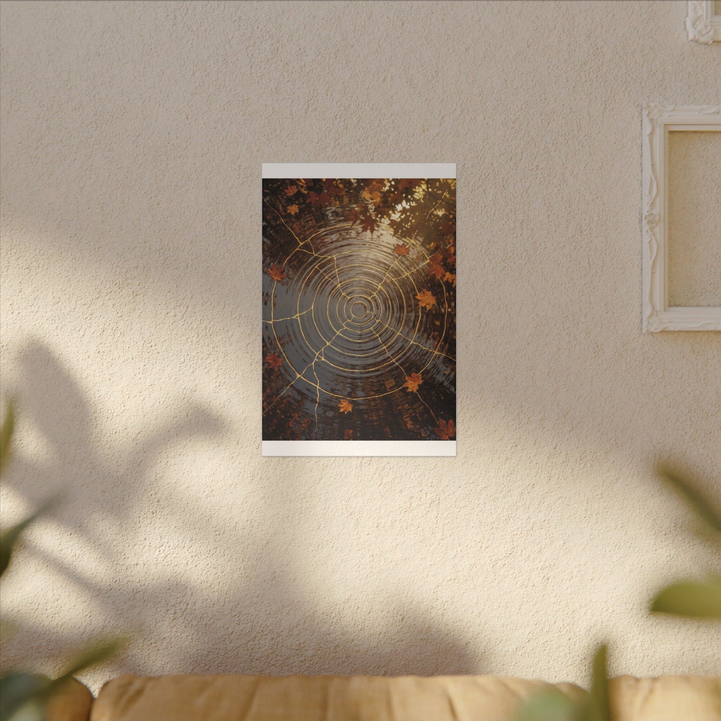 Artful Water Ripple Canvas Art - Gold Vein Kintsugi
