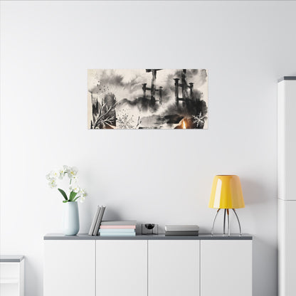 Candlelight Torii Gate Canvas Art - Zen Datsuzoku