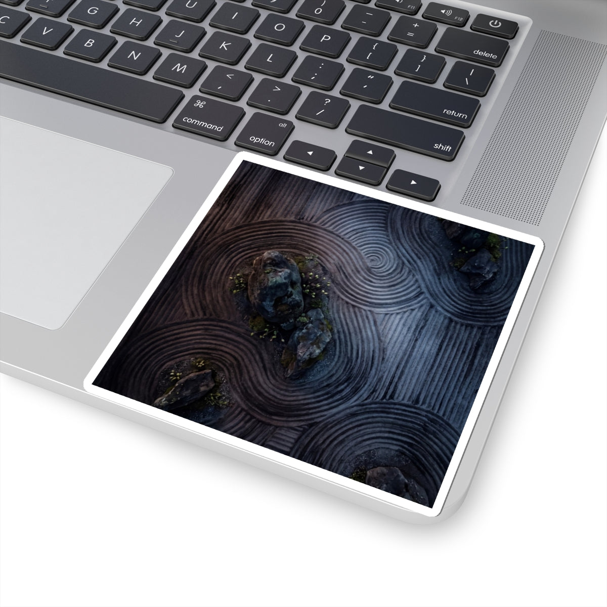 Dawn Rock Garden Sticker - Dark Japandi Kanso